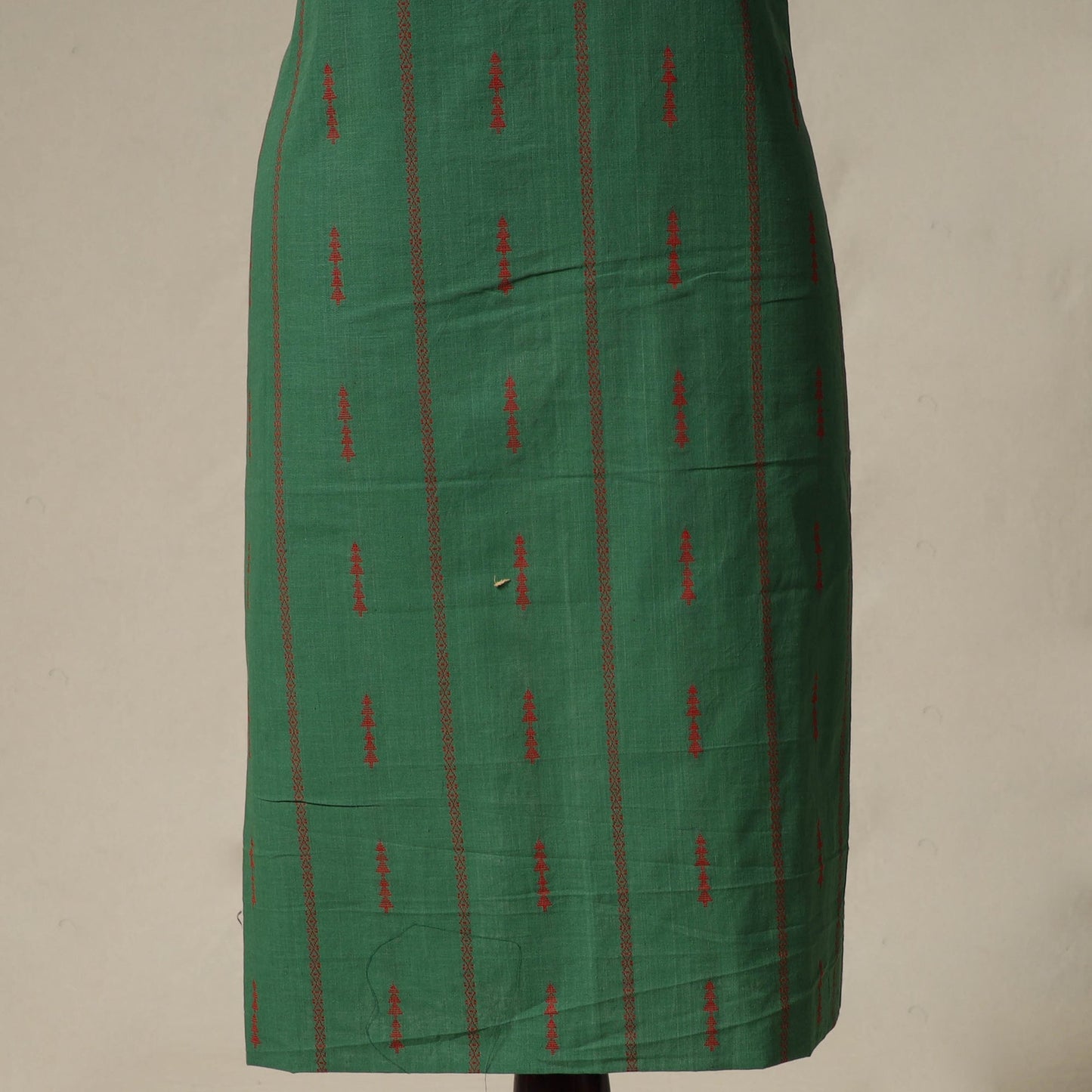 Jacquard cotton 2pc unstitched dress material with earrings