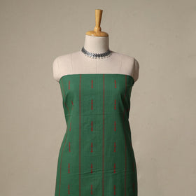 Jacquard cotton 2pc unstitched dress material with earrings