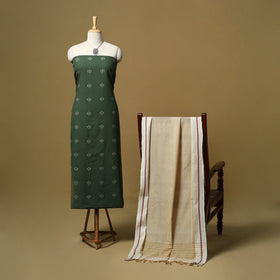 Jacquard cotton 2pc unstitched dress material