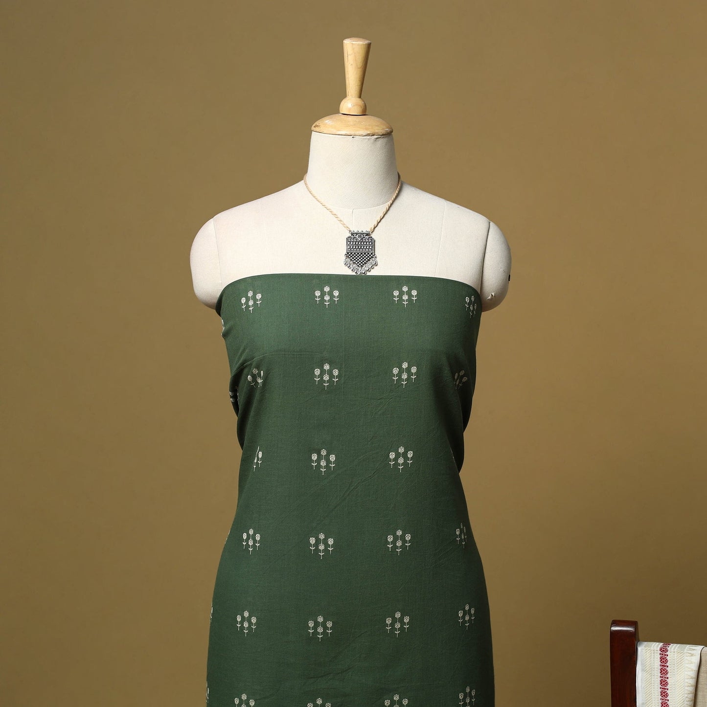 Jacquard cotton 2pc unstitched dress material