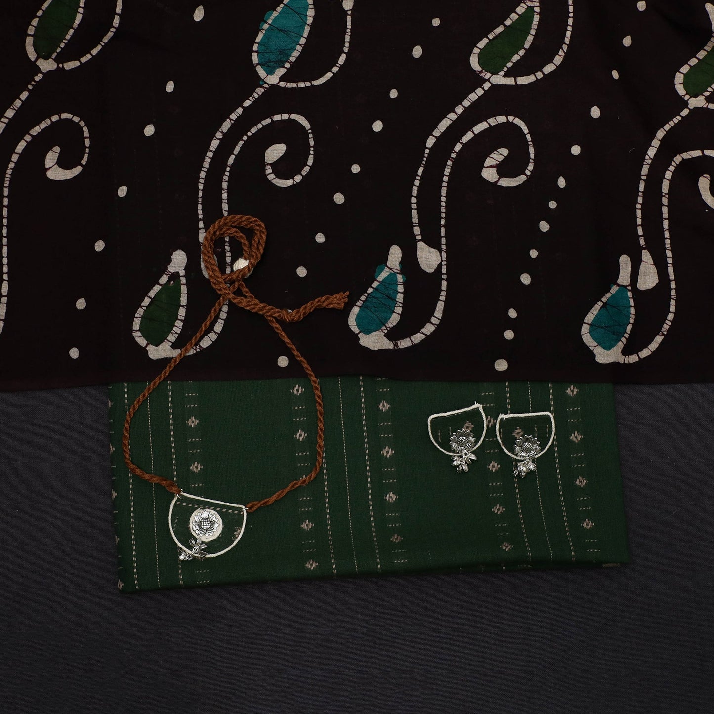 Jacquard cotton 2pc unstitched dress material