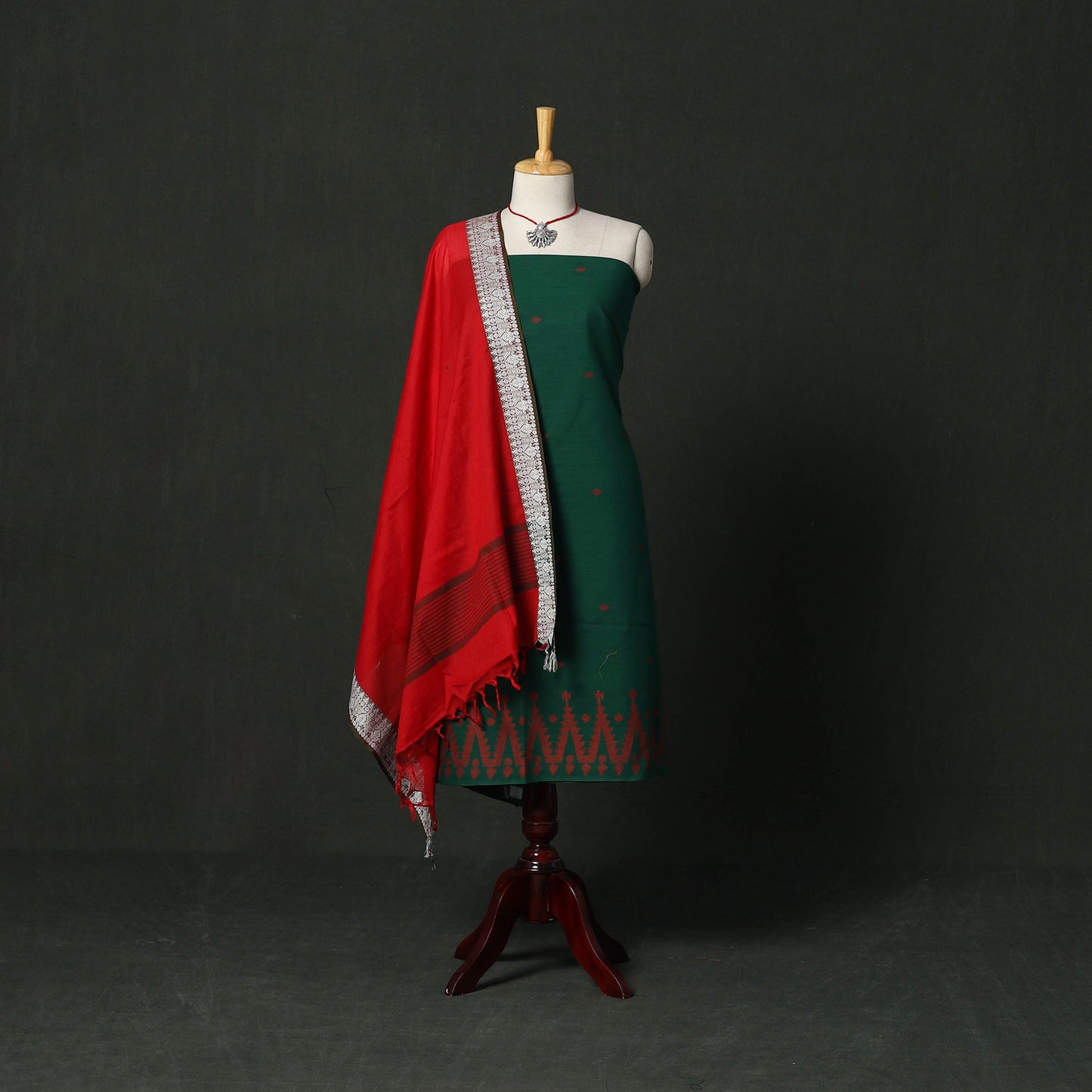 Jacquard cotton 2pc unstitched dress material