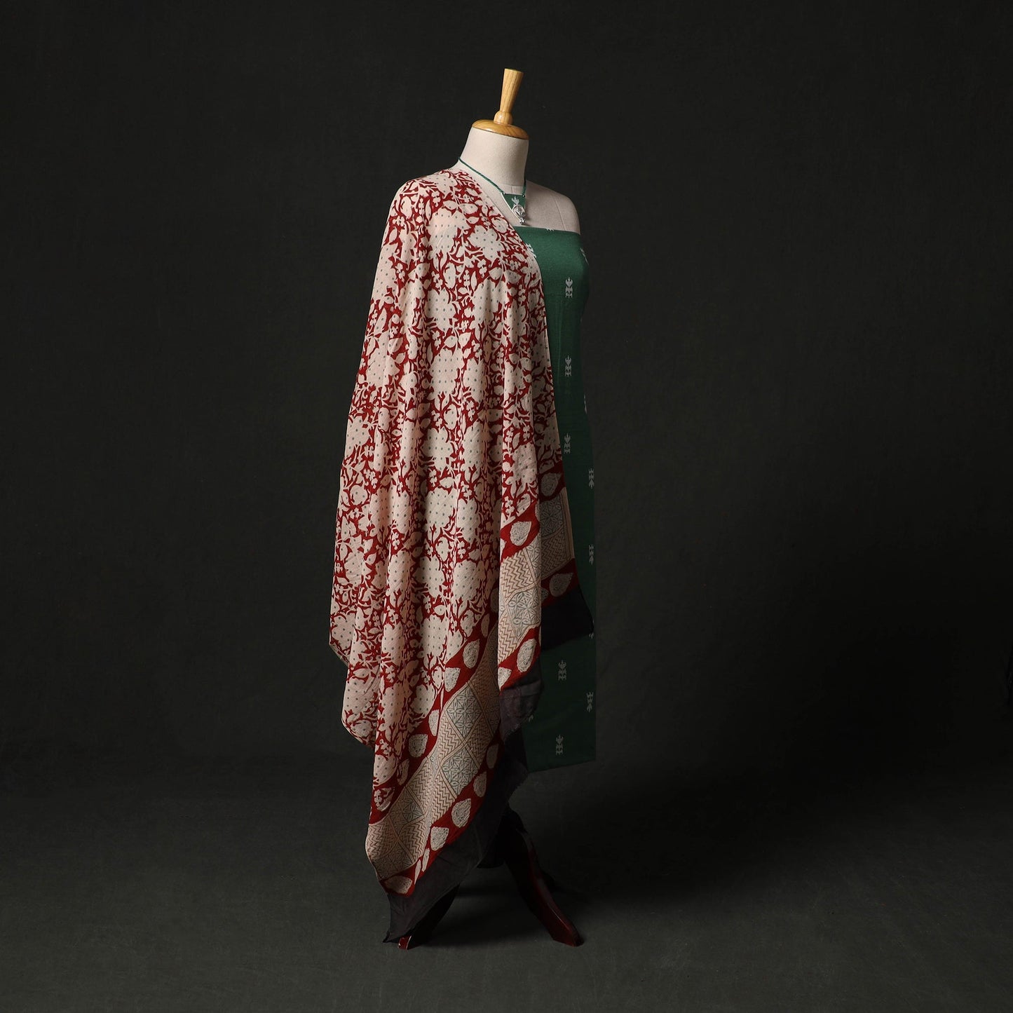 Jacquard cotton 2pc unstitched dress material