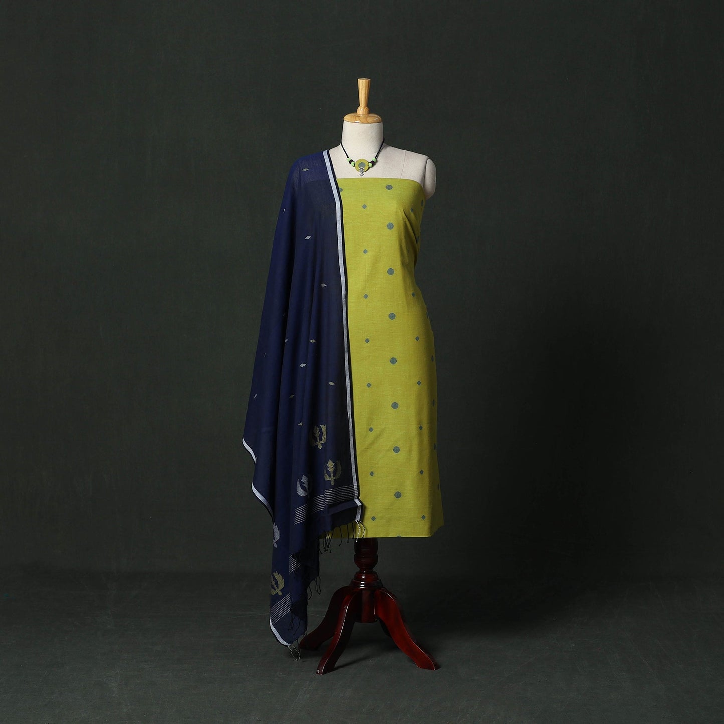 Jacquard cotton 2pc unstitched dress material