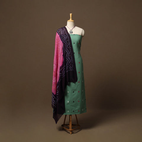 Jacquard cotton 2pc unstitched dress material