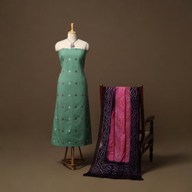 Jacquard cotton 2pc unstitched dress material