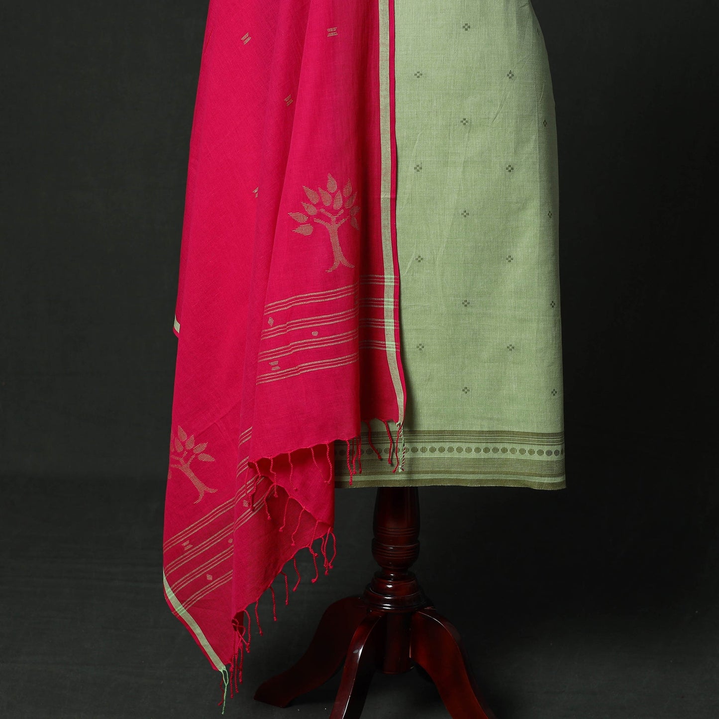 Jacquard cotton 2pc unstitched dress material