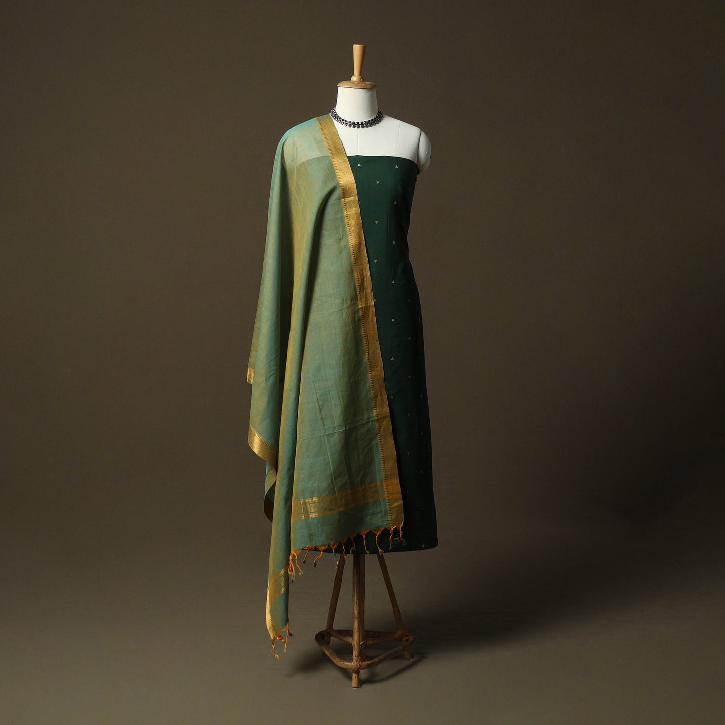 Jacquard cotton 2pc unstitched dress material kurta set 57