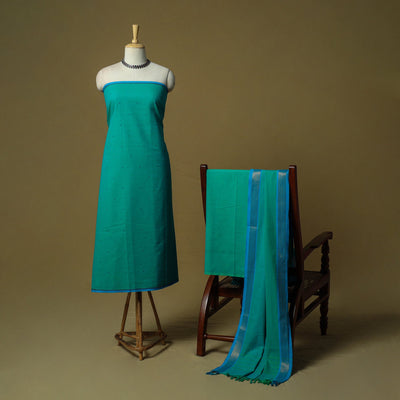 Jacquard cotton 3pc unstitched dress material 09