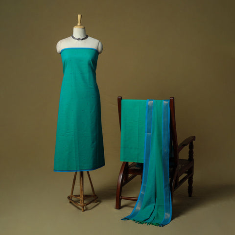 Jacquard cotton 3pc unstitched dress material 09