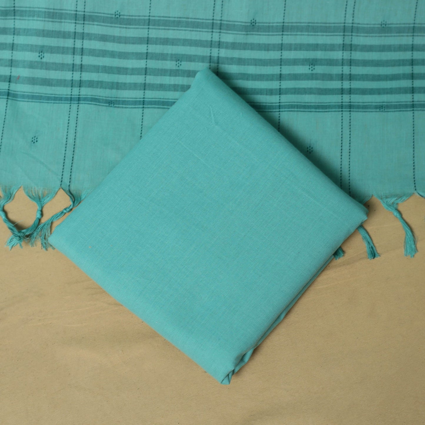 Jacquard cotton 3pc unstitched dress material 111