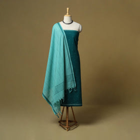 Jacquard cotton 3pc unstitched dress material 111