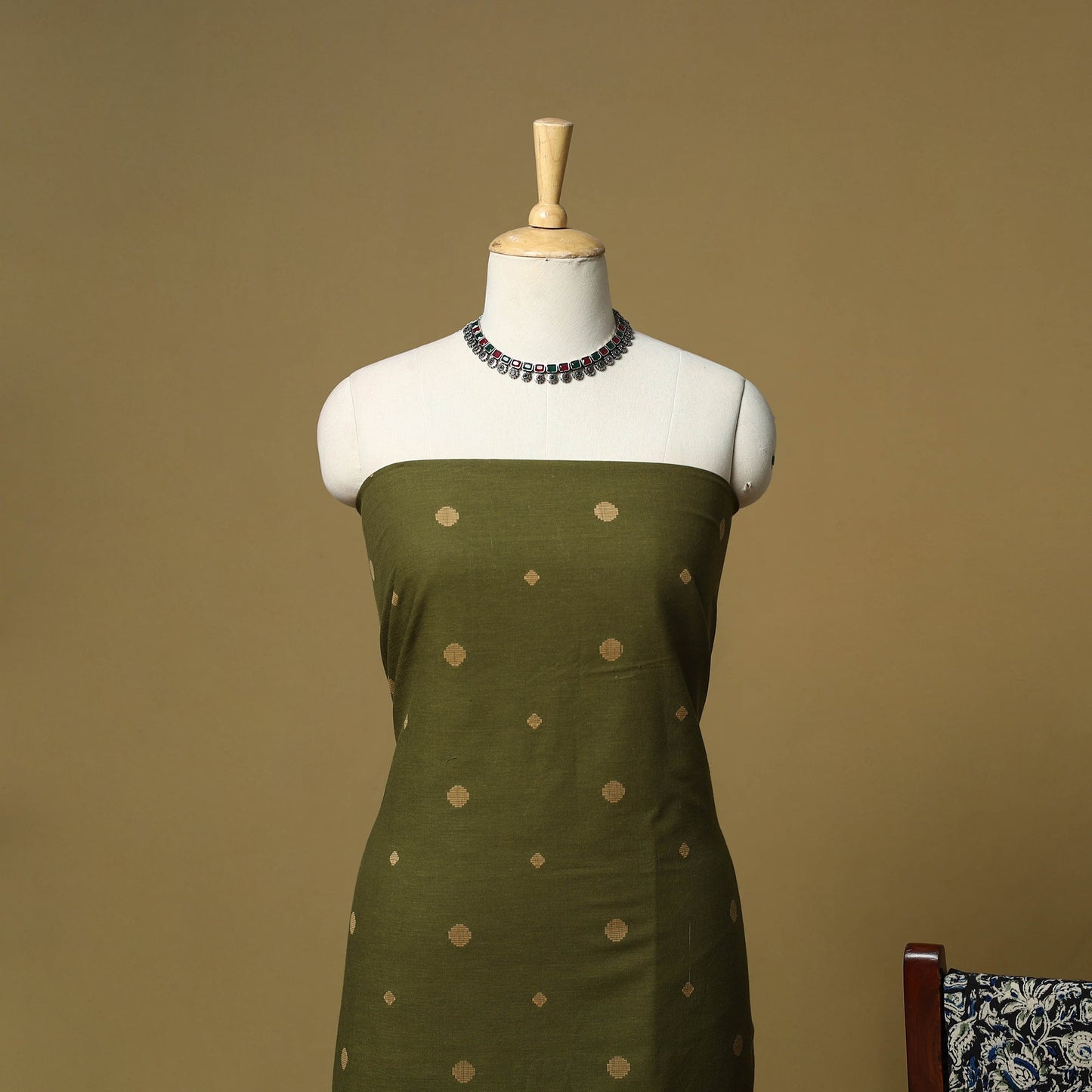 Jacquard cotton 3pc unstitched dress material 148