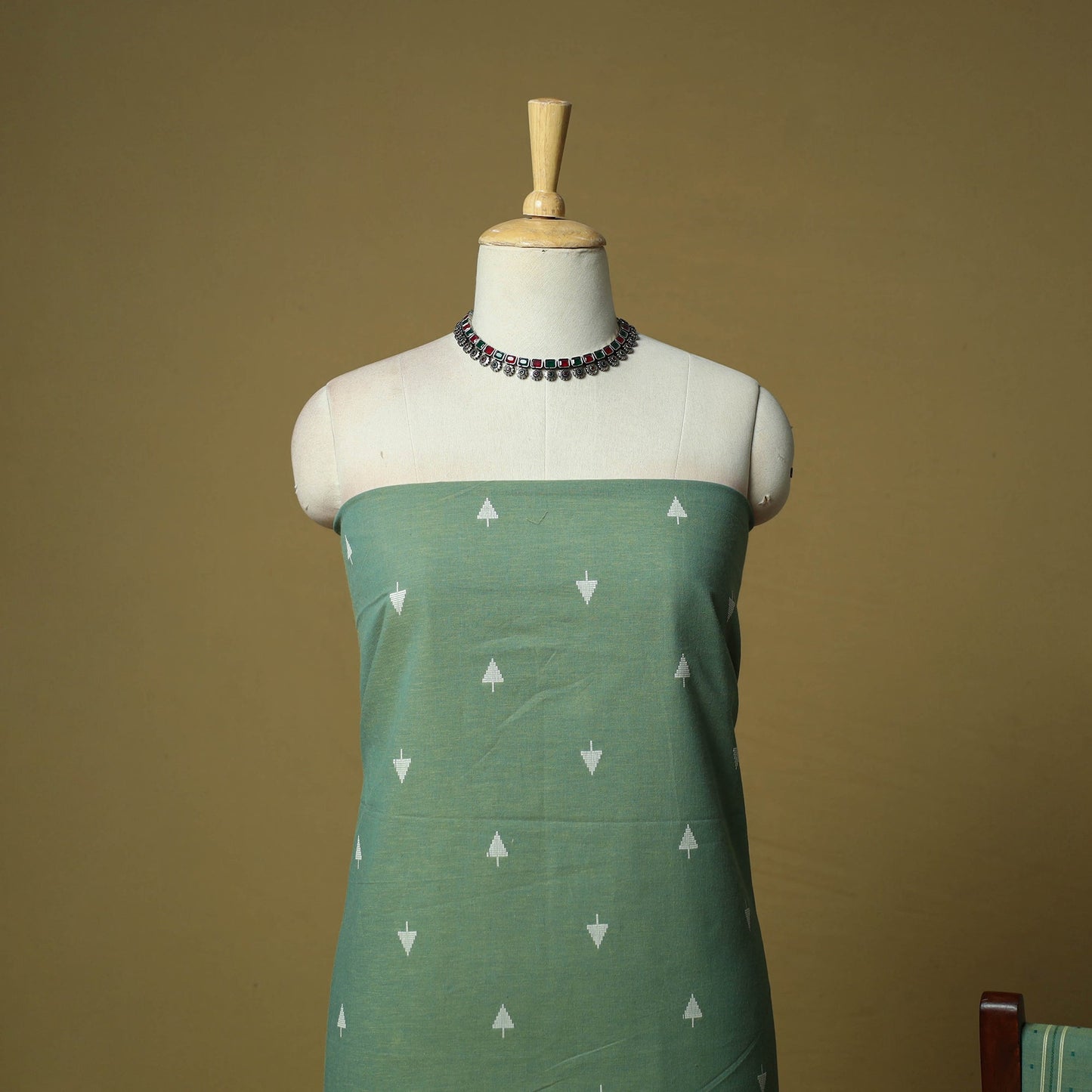 Jacquard cotton 3pc unstitched dress material 16