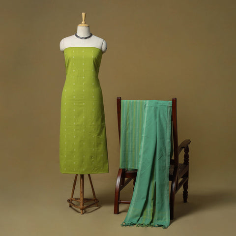 Jacquard cotton 3pc unstitched dress material 27