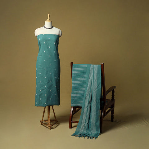 Jacquard cotton 3pc unstitched dress material 31