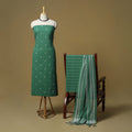 Jacquard cotton 3pc unstitched dress material 42