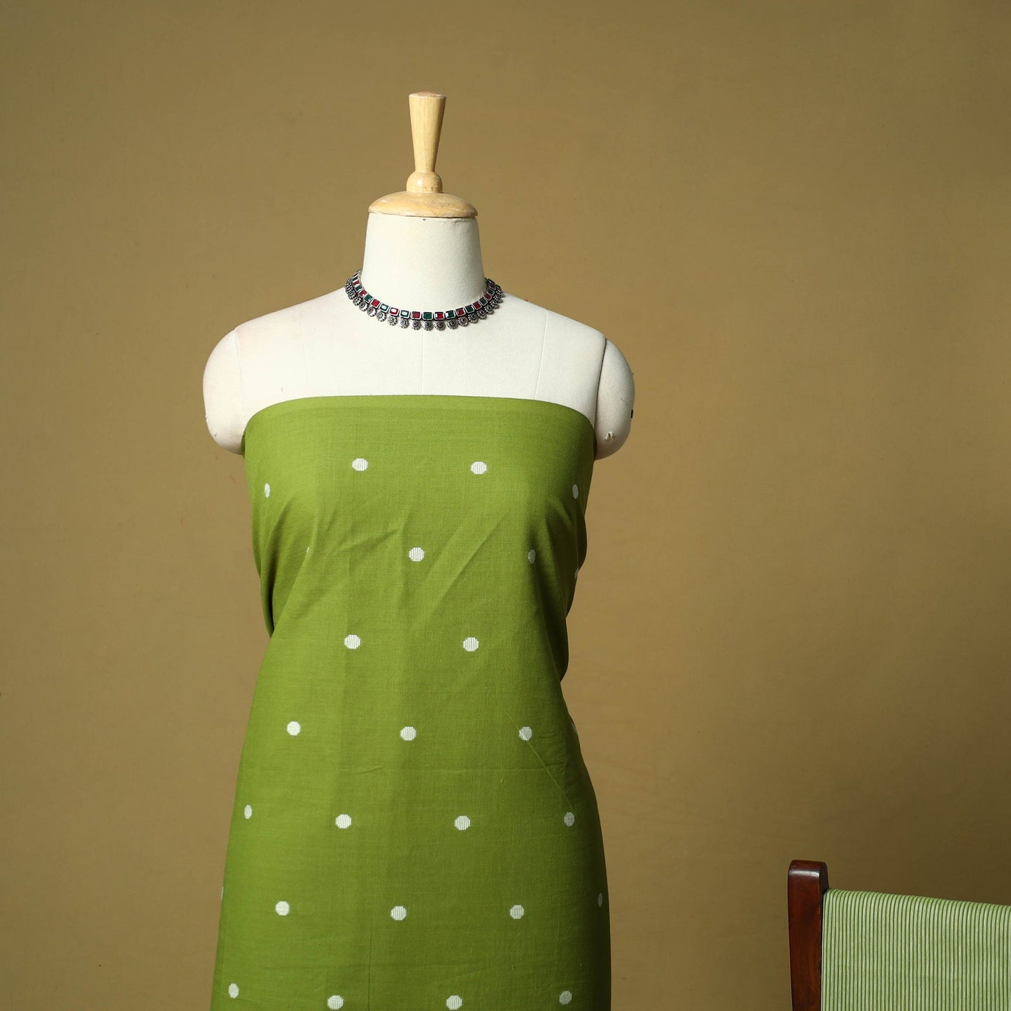 Jacquard cotton 3pc unstitched dress material 48