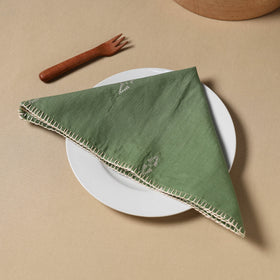 Green Jacquard Cotton Hand Embroidery Table Napkin 14