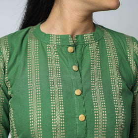 Buy Jacquard Cotton A-Line Kurta for Women