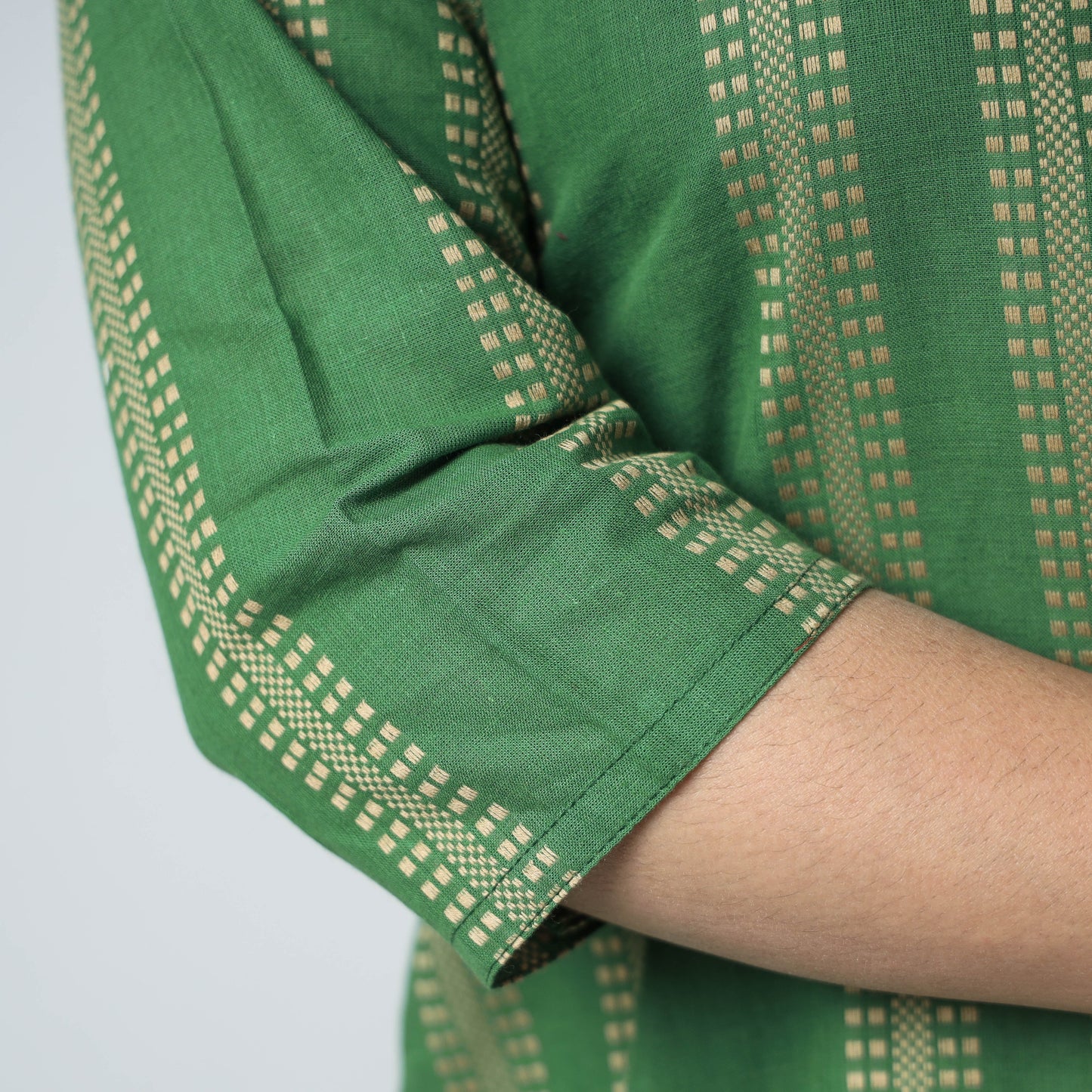 Buy Jacquard Cotton A-Line Kurta for Women