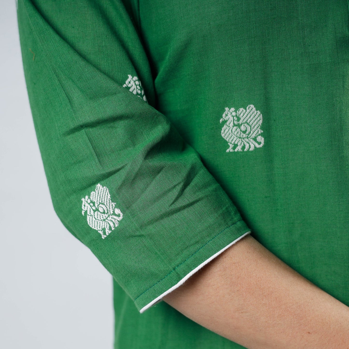 Buy Jacquard Cotton Long Kurta for Women