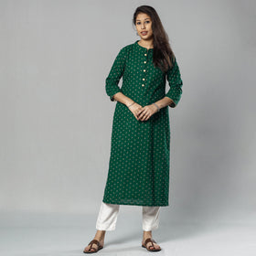Buy Jacquard Cotton Long Kurta for Women