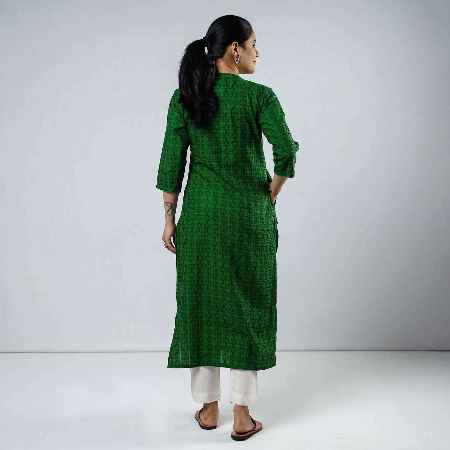 Buy Jacquard Cotton Long Kurta Online l iTokri.com