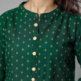 Buy Jacquard Cotton Long Kurta for Women