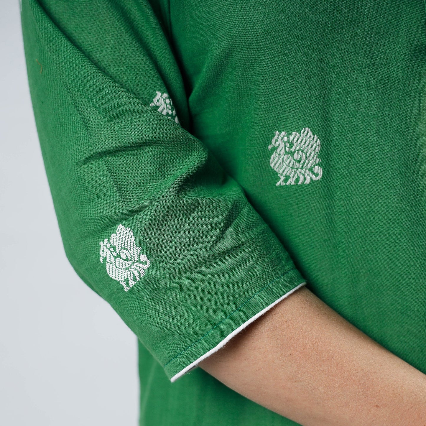 Buy Jacquard Cotton Long Kurta for Women