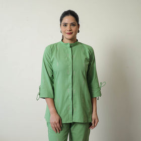 Buy Green Jacquard Cotton Co-Ord Set Online at iTokri.com