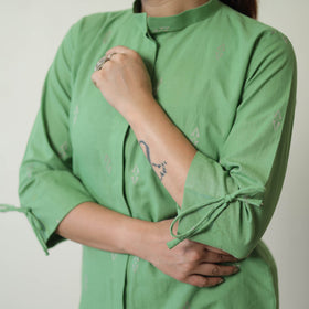 Buy Green Jacquard Cotton Co-Ord Set Online at iTokri.com