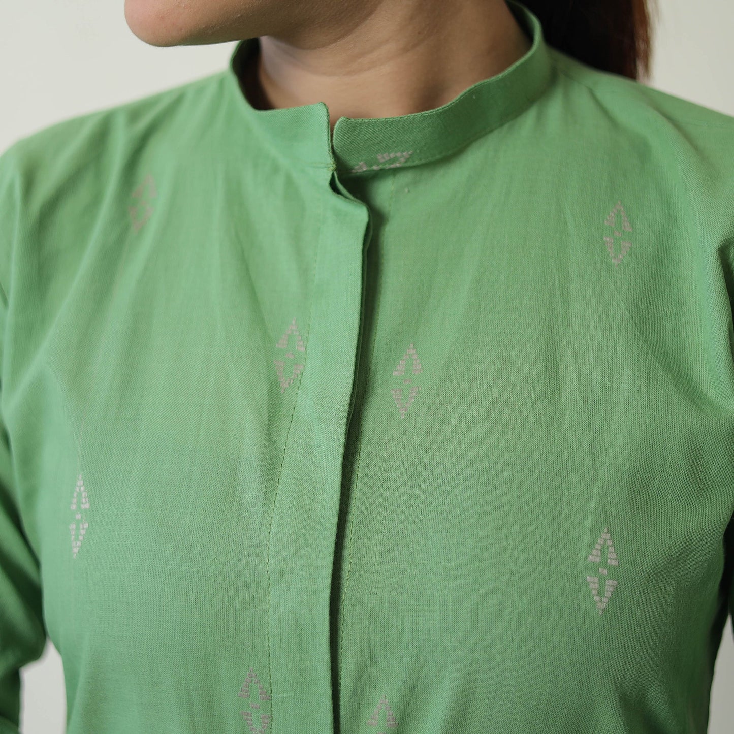 Buy Green Jacquard Cotton Co-Ord Set Online at iTokri.com