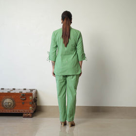 Buy Green Jacquard Cotton Co-Ord Set Online at iTokri.com