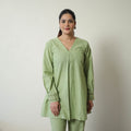  Green Jacquard Cotton Co-Ord Set Online at iTokri.com