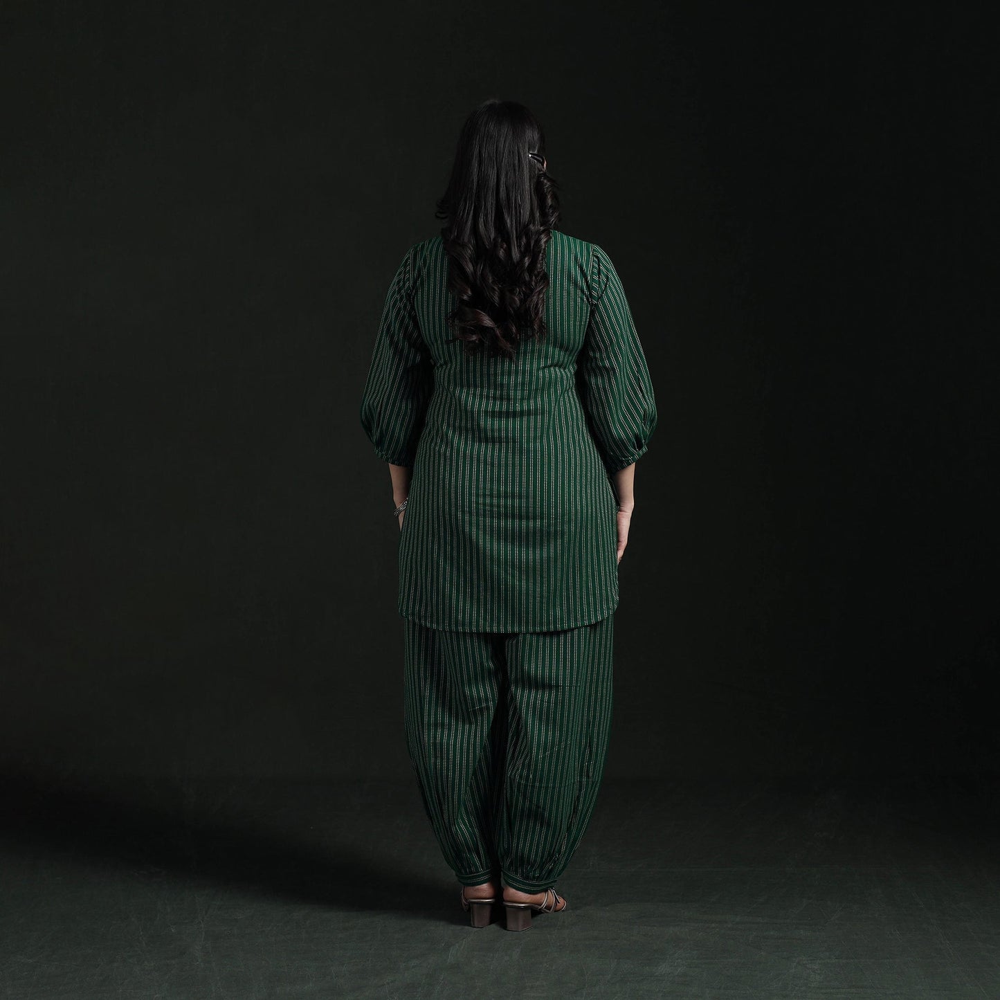 Jacquard cotton co-ord set for women 08 - handcrafted