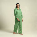 Buy Jacquard Cotton Top & Pyjama Night Suit Set