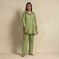  Jacquard Cotton Top & Pyjama Night Suit Set 