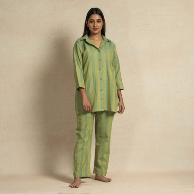  Jacquard Cotton Top & Pyjama Night Suit Set 