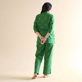 Buy Jacquard Cotton Top & Pyjama Night Suit Set Online at iTokri.com