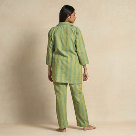  Jacquard Cotton Top & Pyjama Night Suit Set 