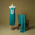 Jacquard embroidered cotton 3pc unstitched dress material