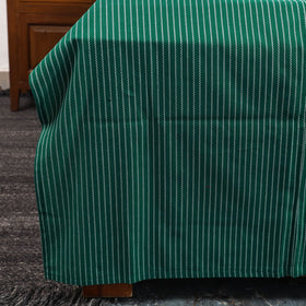 Green Jacquard with Ajrakh Modal Silk Patch Cotton Bedsheet Set