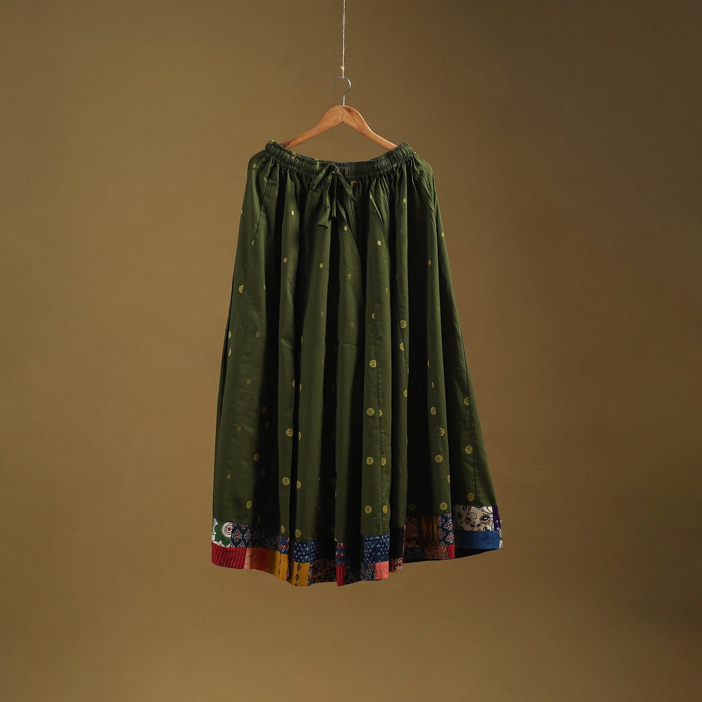 Jacquard patchwork 24 kali cotton long skirt 03