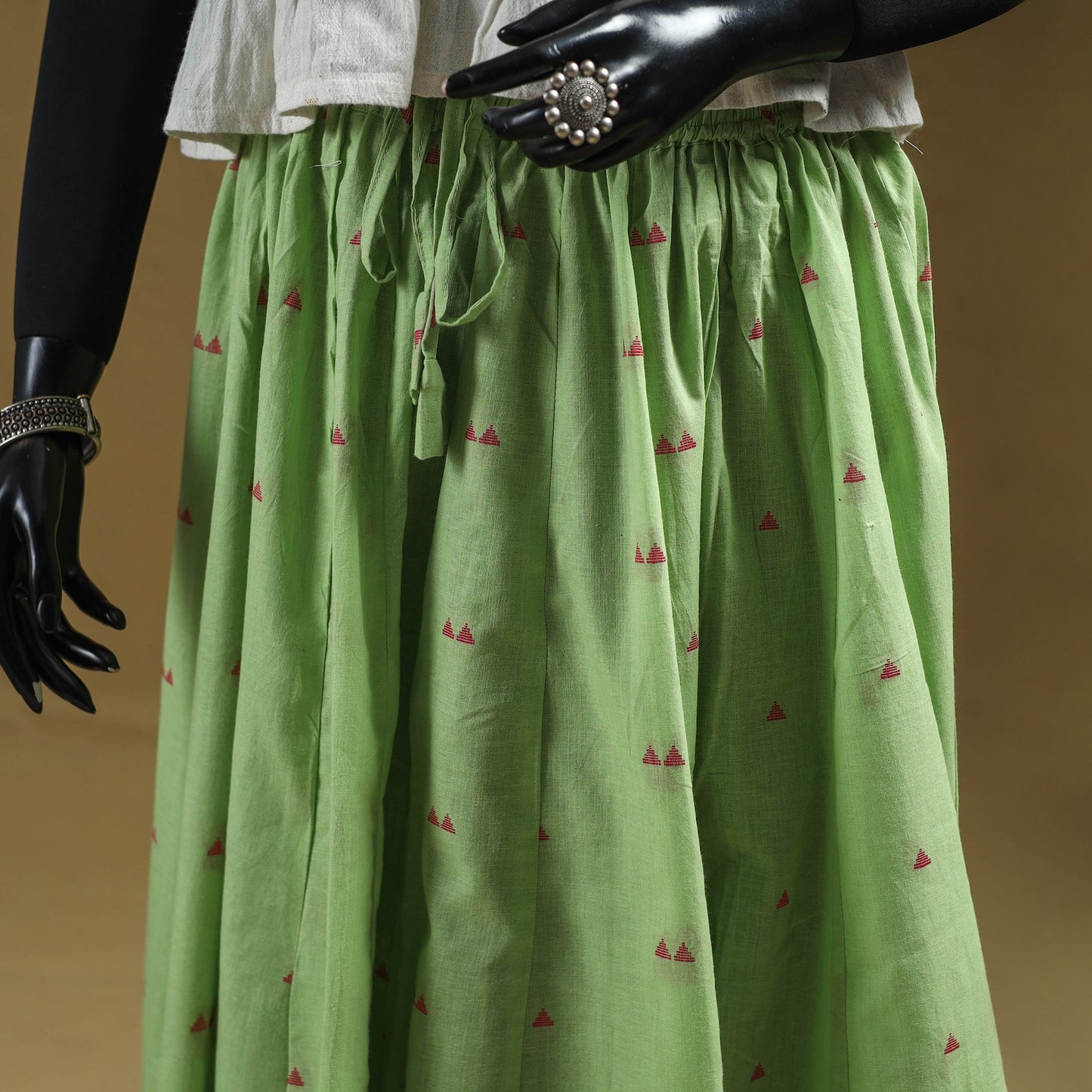 Jacquard patchwork 24 kali cotton long skirt 22
