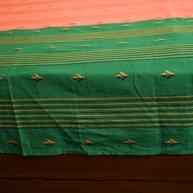 Green - jacquard patchwork cotton double bed cover