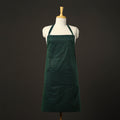 Green - jacquard weave cotton apron with pocket 03