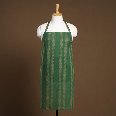 Green - Jacquard Weave Cotton Apron with Pocket 17