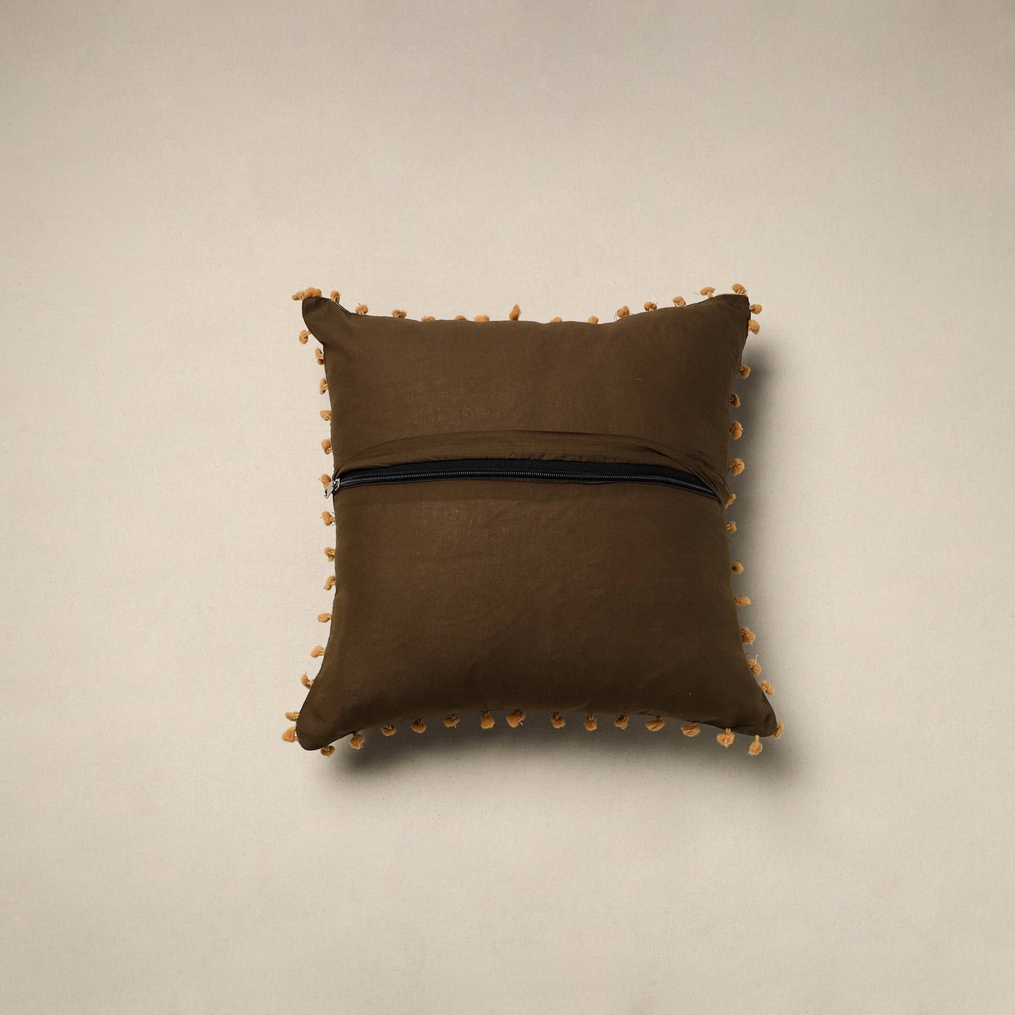 Jacquard weave cotton cushion cover 05 - handcrafted