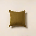Green - jacquard weave cotton cushion cover 82 - handcrafted